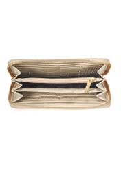 Large leather cream women's croco wallet PORES-0955-12(W25)