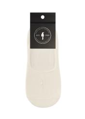 Cream women's ankle socks SKADT-0052B-0B(W26), front view of the product in the packaging on a white background.