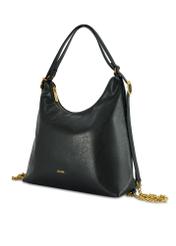Black women's shopper bag TOREC-1083-99(Z25), diagonal product view on a white background.