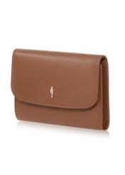 Brown leather women's wallet PORES-0848-79(W23)-03