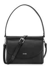 Women's black leather handbag TORES-1059-99(Z24)-01