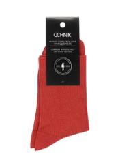 Long red women's socks SKADT-0044-49(Z23)-02