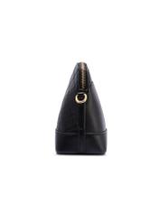 Black women's handbag with monogram TOREC-1180-9P(W26), side view of the product on a white background.