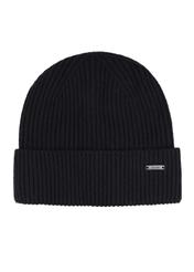 Black men's wool hat CZAMT-0085-99(Z26), front product view on white background.