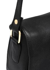 Black leather semi-circular women's messenger bag TORES-0972D-99(W25)