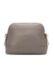 Light brown women's handbag with monogram TOREC-1180-1K(W26), product view from the back on a white background.