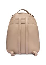 Beige women's backpack TOREC-1253-1B(Z26), product view from the back on a white background.