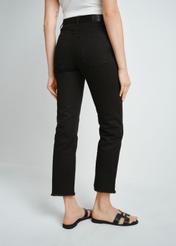 Women's black denim pants SPODT-0078-99(W24)-02