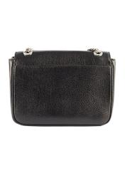 Leather black shoulder bag TORES-1147A-99(Z25) - front product view on white background.