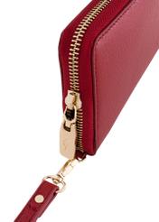 Red leather women's belt wallet PORES-0892-40(Z23)-05