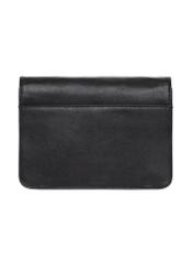 Women's black leather crossbody bag TORES-1316A-99(Z26), rear view on a white background.