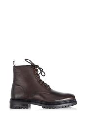 Brown leather men's boots BUTYM-0402B-89(Z24)-01