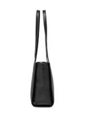 Black leather women's laptop bag TORES-1343-99(Z26) - side product view, on white background.