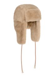 Women's beige earflap CZADF-0042-24(Z24)-02