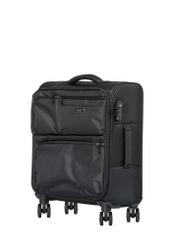 Small suitcase on wheels WALNY-0048-99-19(W26), diagonal view of the product on a white background.