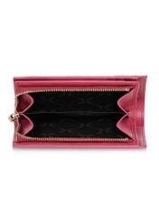 Women's pink leather wallet with RFID protection PORES-0805RFID-34(W24)-05