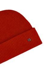 Dark orange women's wool blend hat CZADT-0201-3C(Z26), close-up of the product detail on a white background.