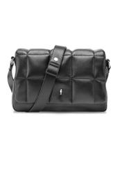 Black leather handbag TORES-1197-99(Z25), front product view on white background.