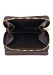 Brown leather women's wallet PORES-0802R-1I(Z26), product view inside on white background.