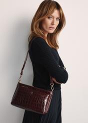 Leather brown women's messenger bag TORES-0940E-89(Z25)