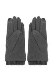 Gray insulated men's gloves REKMT-0004-9B(Z26) - product view from above, on a white background.