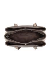 Cool beige shopper bag TOREC-1260-1K(Z26), product view from above on a white background.