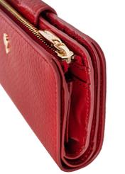 Women's red leather wallet PORES-0896-40(Z23)-06