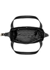 Women's black natural leather handbag TORES-0938-99(Z23)-05