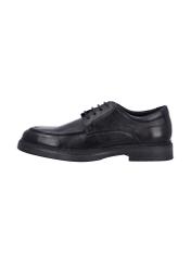 Men's black leather shoes BUTYM-0565-99(Z26), side view of the product on a white background.