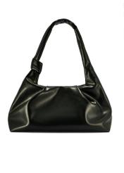 Black women's shoulder bag TOREC-1096-99(Z25), product view from the back on a white background.