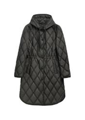 Black women's quilted jacket KURDT-0579-99(Z25), front product view on white background.