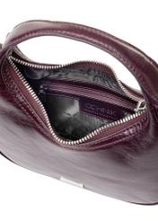 Small burgundy leather hobo bag TORES-1174-49(Z25), close-up detail on white background.