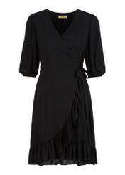 Black dress with frill SUKDT-0159-99(W23)-04