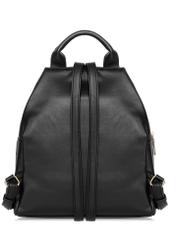 Black women's backpack made of imitation leather TOREC-0923-99(W26)