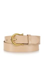 Beige leather women's belt PASDS-0274A-81(W24)-01