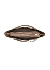 Beige women's shopper bag TOREC-1296-1B (Z26), product view from above on a white background.