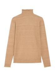 Women's camel wool blend sweater SWEDT-0241-24(Z25), front product view on white background.