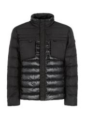 Men's black quilted down jacket KURMT-0312-99(Z23)-05