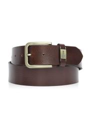 Brown leather men's belt PASMS-0129-89(Z24)