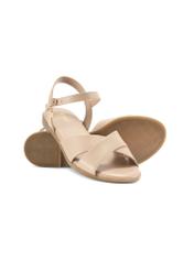 Beige women's leather sandals BUTYD-1259-1B(W26)