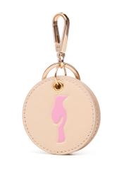 Cream keychain with mirror BRELOK-0216-16(Z25), product view from the front on a white background.