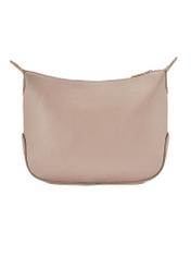 Beige women's hobo-style handbag TOREC-0829A-80(Z25), product view from the back on a white background.