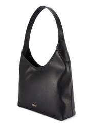 Black medium women's handbag TOREC-1200-99(W26), diagonal product view on a white background.