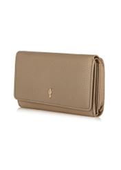 Large beige leather women's wallet PORES-0801B-80(W24)-02