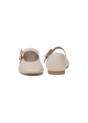 Women's leather ballerinas in cool beige color BUTYD-1244-1K(W26)