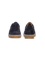 Navy blue suede sports shoes BUTYM-0543-7D(W26), front and back product view on white background.