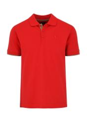 Red men's polo shirt POLMT-0045A-40(W24)-03