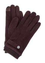 Brown insulated men's gloves  REKMT-0004-1I(Z26)  - front product view on white background.