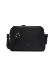 Small black leather women's handbag TORES-1353-99(Z26), front product view on white background.