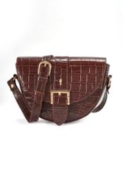 Brown croco leather handbag TORES-0707E-89(Z25)